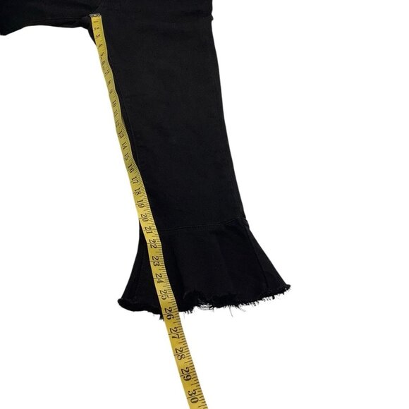 Levis 711 Skinny Flare Cropped Ruffle Hem Jeans Size 29 - Picture 5 of 9